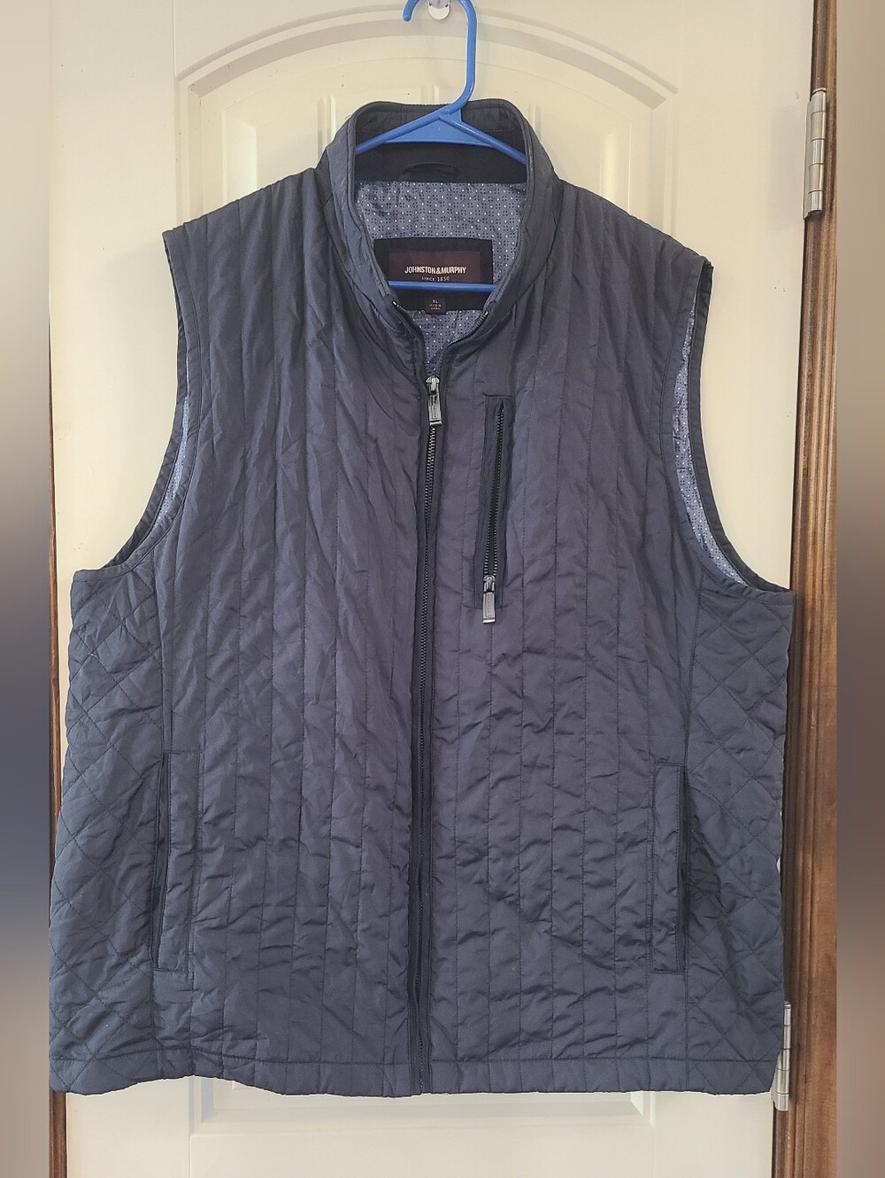 Johnston & Murphy Quilted Navy Vest Size XL